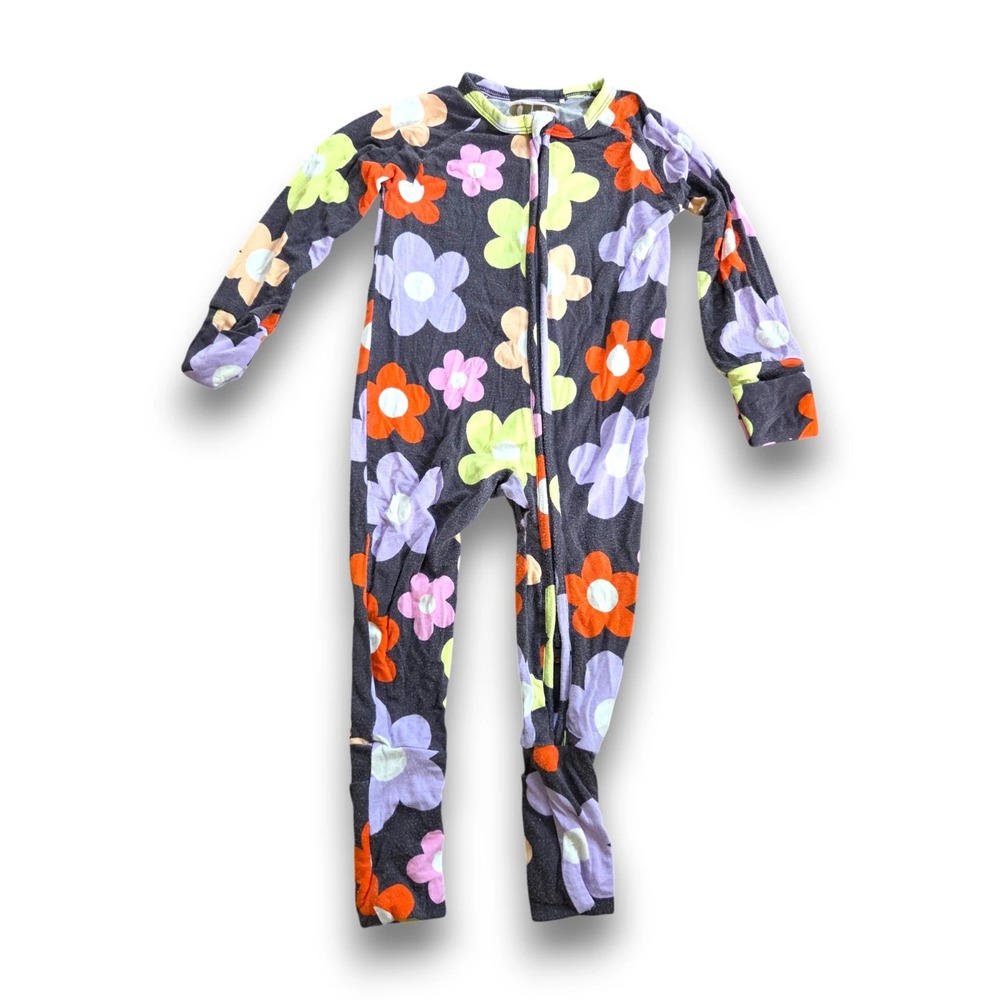 Brixton Phoenix Bamboo One Piece Sleeper Pajamas Floral Infant Girl 6-12m